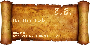 Bandler Boáz névjegykártya